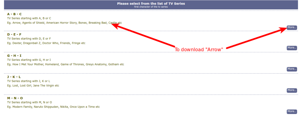 downloading series from tvshows4mobile.com